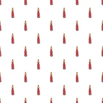 Woman character repeating seamless pattern design Stock Illustration