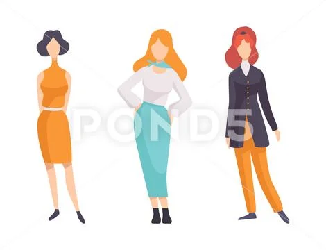 Beautiful Standing Woman Model Posing With Hands In Pockets Isolated On A  White Background Stock Photo, Picture and Royalty Free Image. Image  42879443.