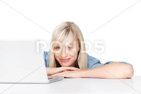 Woman chatting Stock Photos