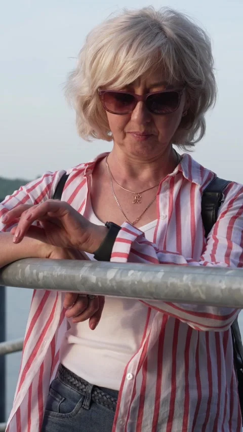 Woman Checking Watc Stock Footage 336014695