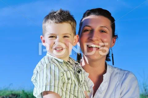Woman child outdoor Stock Photos