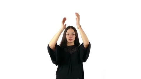 Woman Clapping Hands Stock Footage 63470308