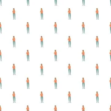 Woman clapping pattern showing applause and success concept Stock Illustration