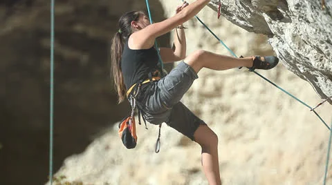 Woman - climber Stock Footage 24463109