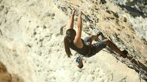 Woman - climber 스톡 동영상 24463697