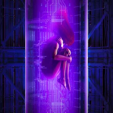Woman clone Illustrazione stock