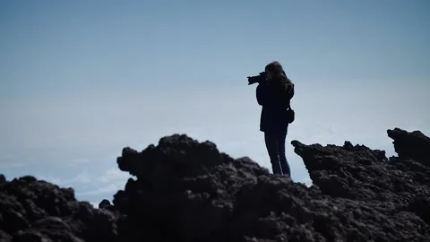 Woman in the clouds 91 Stock Footage 155495146