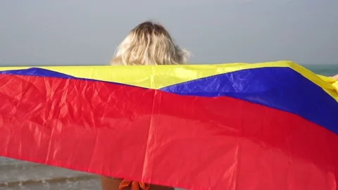 Colombian Flag Stock Video Footage