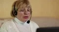 Woman communicates via laptop HD Footage