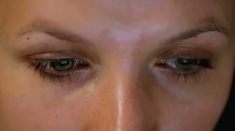 Woman at the computer, close-up Stock Footage 34366602