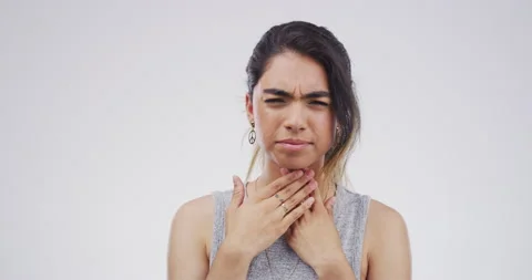 Female MMA fighter performs painful choke hold, Stock image