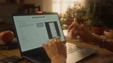 Woman Creating UI Design for Mobile App Stock Footage 329656722