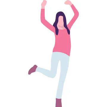 Woman dancer vector icon isolated on white Stock Illustration