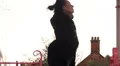Woman dancing alone in park HD Footage
