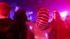 4k lingerie red babe diva party disco wo, Stock Video