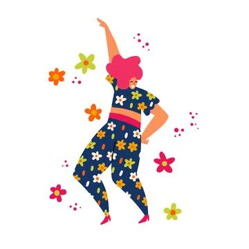 Woman dancing Stock Illustration