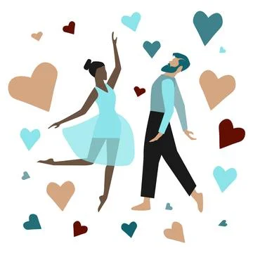 Woman Dancing Vector Flat Icon Stock Illustration
