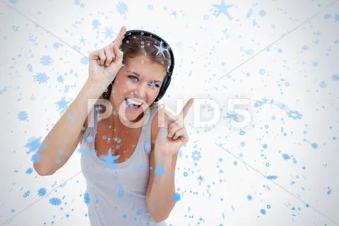 Woman Dancing While Listening To Music