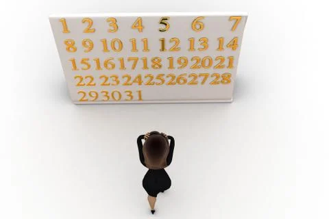 Woman with date problems concept Stock Illustration