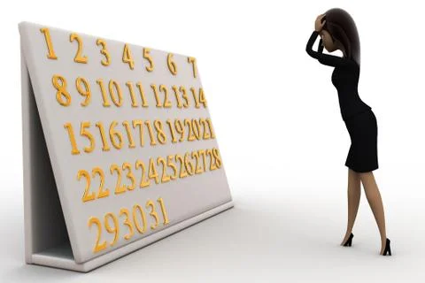 Woman with date problems concept Stock Illustration