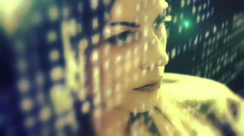 Woman developer coding a virus Stock Footage 39024401