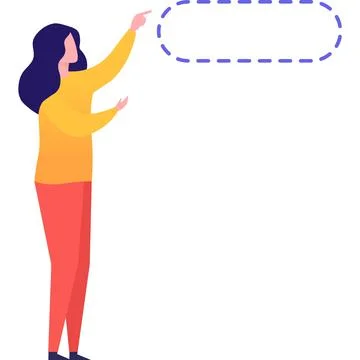 Woman developing chat app vector flat icon イラスト素材