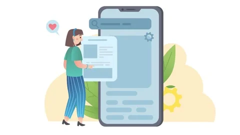 Woman Developing User Interface For Application On A Large Smartphone. Video stock 188788359