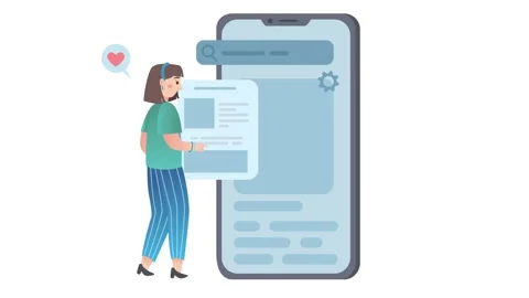 Woman Developing User Interface For Application On A Large Smartphone. Stock Footage 188788386
