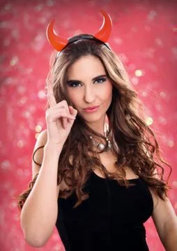 Woman devil Foto stock
