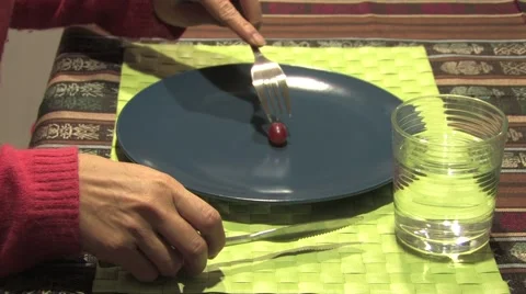 Woman on diet Stock Footage 45673953