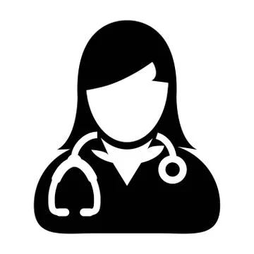 Woman Doctor Icon Stock Illustration