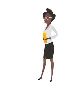 Woman with documents Stock Illustration