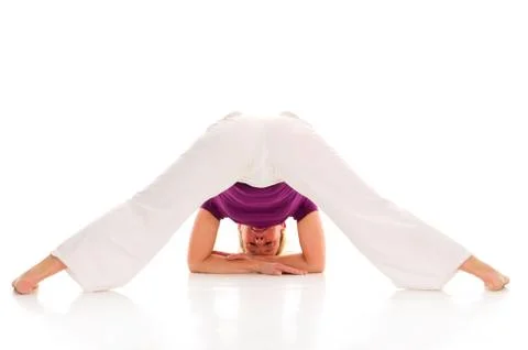 Woman doing execise work out Stock Photos