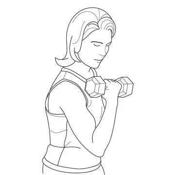 Woman is doing exercise Stock Illustration