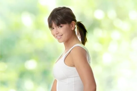 Woman doing exercise Stock Photos