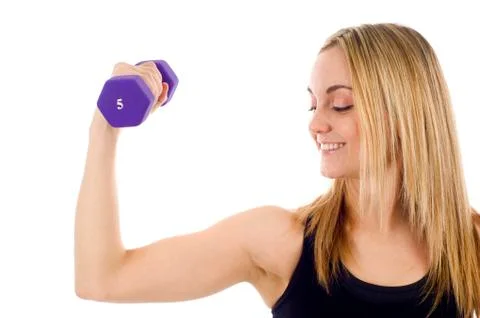 Woman Doing Exercise 库存照片