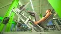 The woman doing exercise in a sport club 4k or 4k+ Resolution