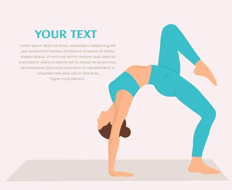 Woman doing gymnastics posture Vector Illustration Illustrazione stock