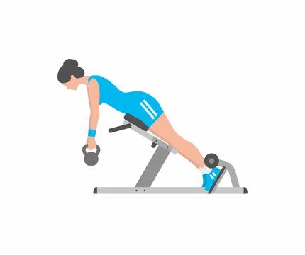 Woman doing lower back exercise Stock Illustration