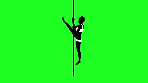 Woman doing pole dance Stock Footage 93872541