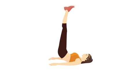 Woman doing Pulse ups exercise step for guide. Stock Footage 107385562
