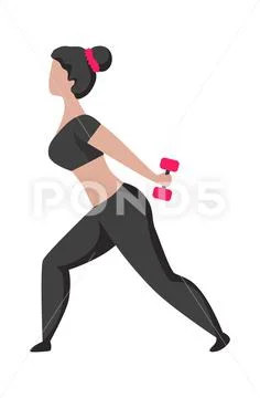 Fit Women Doing Exercise Cartoon Vector Illustration Graphic