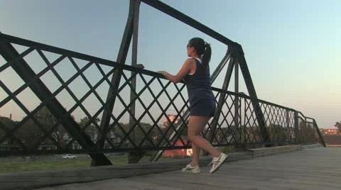 Woman doing stretch in the bridge Stock Footage 11944841