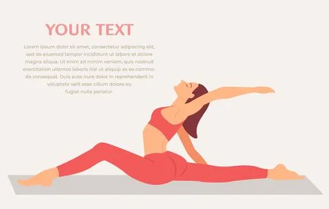 Woman doing stretching pose Vector Illustration Stock Illustration