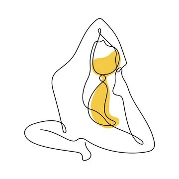 Woman doing yoga exercise vector illustration Stock Illustration