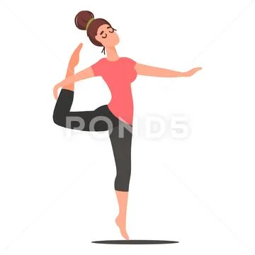 Woman doing yoga Stock Illustration