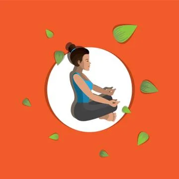 Woman Doing Yoga Stock-Illustration