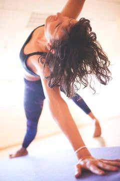 Woman doing yoga Stock Photos