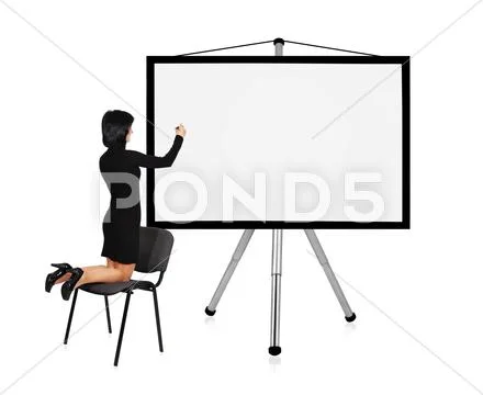 Woman drawing Stock Illustration