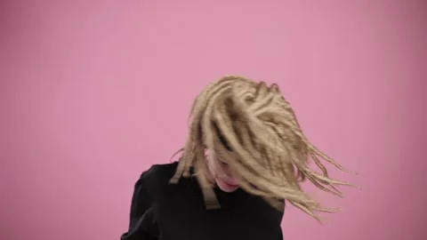 Woman with dreadlocks dancing. Stock Footage 171715871